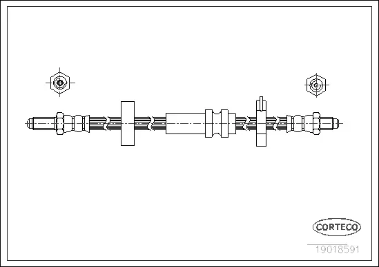 19018591 CORTECO Тормозной шланг (фото 1)