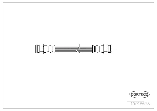 19018678 CORTECO Тормозной шланг (фото 1)