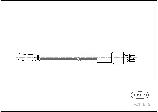 19018869 CORTECO Тормозной шланг (фото 1)