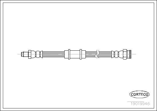19019946 CORTECO Тормозной шланг (фото 1)