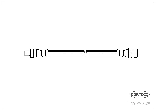 19020476 CORTECO Тормозной шланг (фото 1)