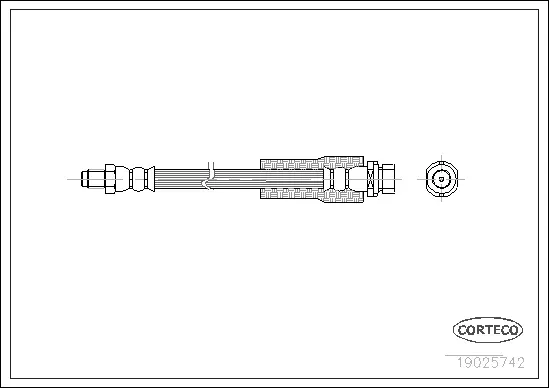 19025742 CORTECO Тормозной шланг (фото 1)