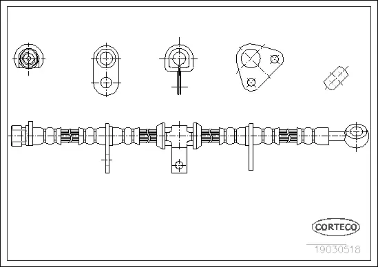 19030518 CORTECO Тормозной шланг (фото 1)