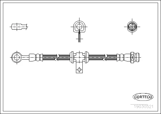 19030521 CORTECO Тормозной шланг (фото 1)