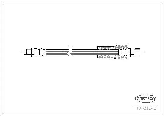 19031069 CORTECO Тормозной шланг (фото 1)
