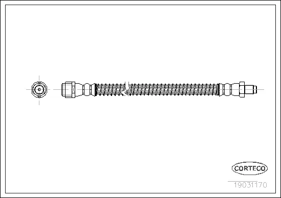 19031170 CORTECO Тормозной шланг (фото 1)