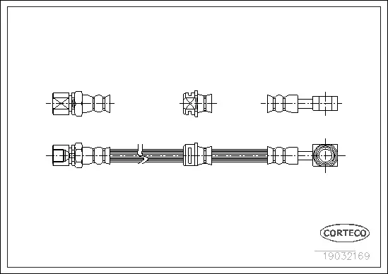 19032169 CORTECO Тормозной шланг (фото 1)