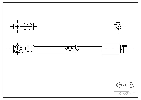 19032175 CORTECO Тормозной шланг (фото 1)