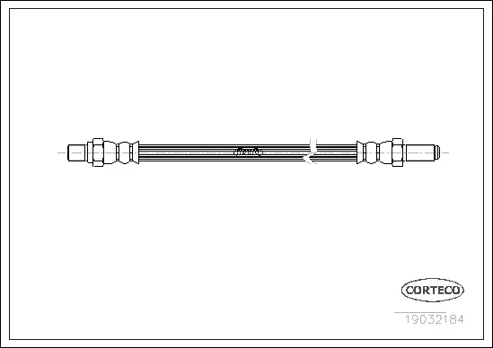19032184 CORTECO Тормозной шланг (фото 1)