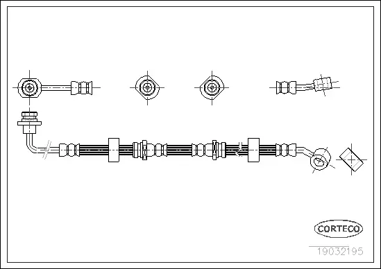 19032195 CORTECO Тормозной шланг (фото 1)