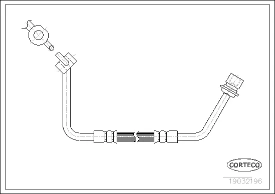 19032196 CORTECO Тормозной шланг (фото 1)