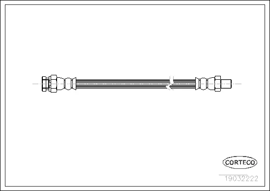 19032222 CORTECO Тормозной шланг (фото 1)