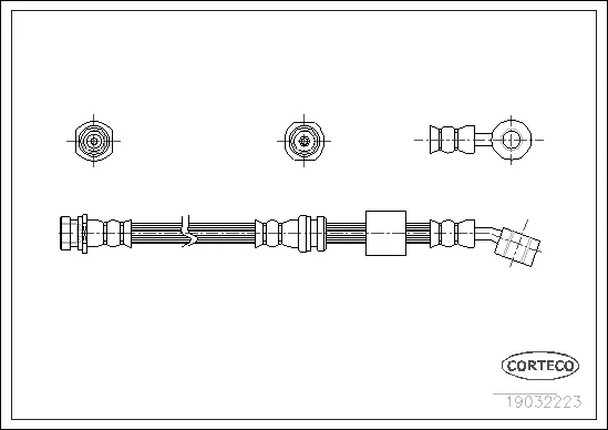 19032223 CORTECO Тормозной шланг (фото 1)