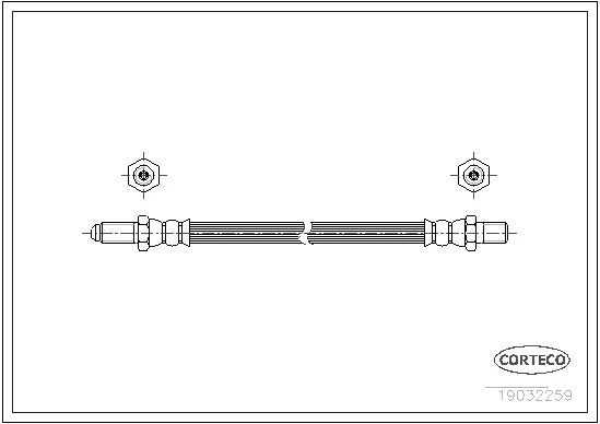 19032259 CORTECO Тормозной шланг (фото 1)