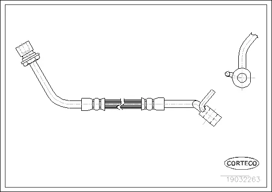 19032263 CORTECO Тормозной шланг (фото 1)