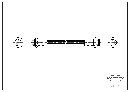19032278 CORTECO Тормозной шланг (фото 1)
