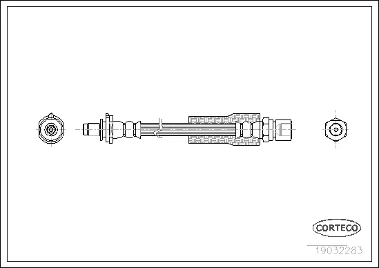 19032283 CORTECO Тормозной шланг (фото 1)
