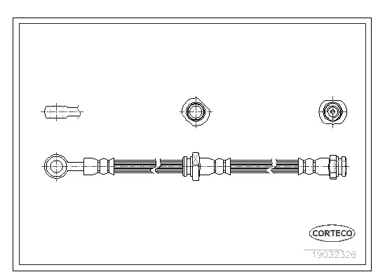 19032326 CORTECO Тормозной шланг (фото 1)