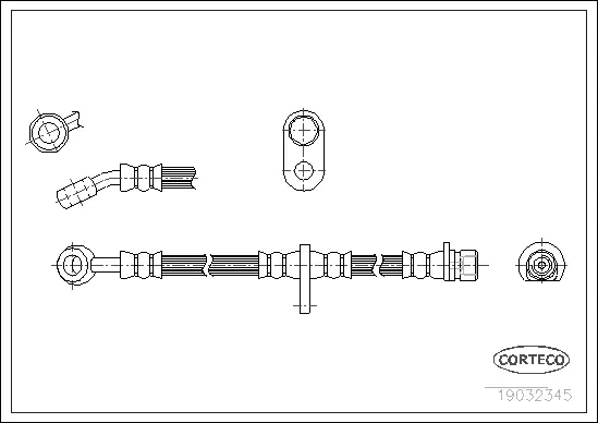19032345 CORTECO Тормозной шланг (фото 1)