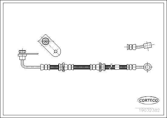 19032382 CORTECO Тормозной шланг (фото 1)