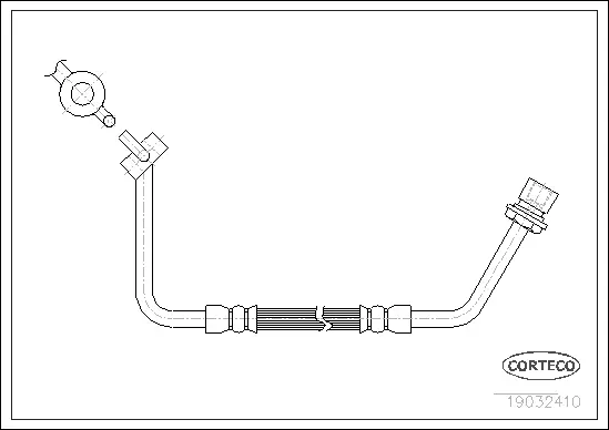 19032410 CORTECO Тормозной шланг (фото 1)