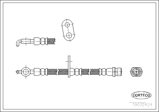 19032424 CORTECO Тормозной шланг (фото 1)