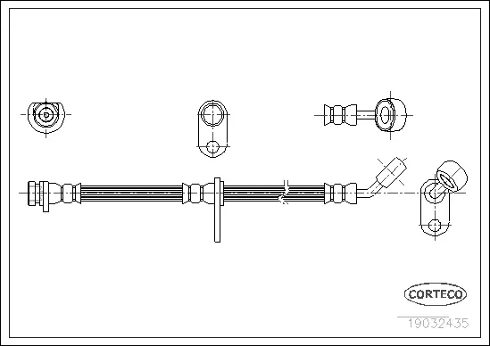 19032435 CORTECO Тормозной шланг (фото 1)