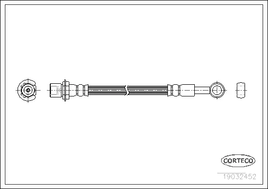 19032452 CORTECO Тормозной шланг (фото 1)