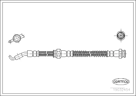 19032454 CORTECO Тормозной шланг (фото 1)