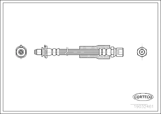 19032461 CORTECO Тормозной шланг (фото 1)
