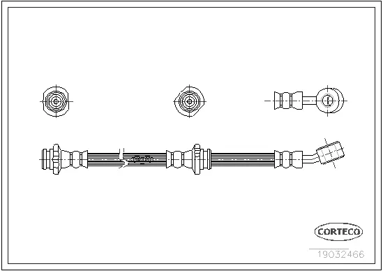 19032466 CORTECO Тормозной шланг (фото 1)