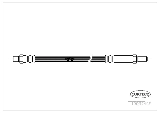 19032495 CORTECO Тормозной шланг (фото 1)