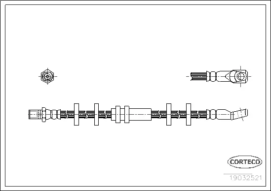 19032521 CORTECO Тормозной шланг (фото 1)