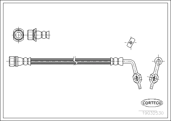 19032530 CORTECO Тормозной шланг (фото 1)