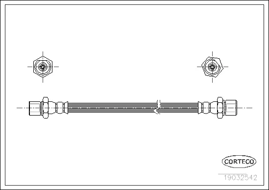 19032542 CORTECO Тормозной шланг (фото 1)
