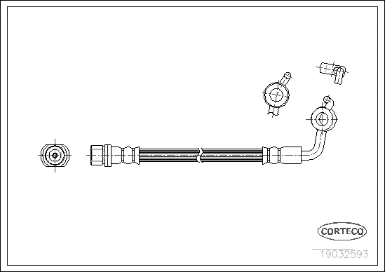 19032593 CORTECO Тормозной шланг (фото 1)