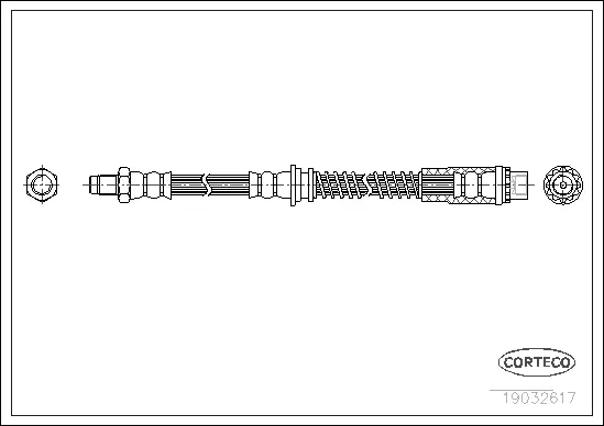 19032617 CORTECO Тормозной шланг (фото 1)
