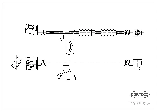 19032658 CORTECO Тормозной шланг (фото 1)