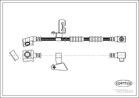 19032659 CORTECO Тормозной шланг (фото 1)