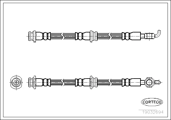 19032694 CORTECO Тормозной шланг (фото 1)