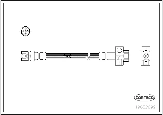 19032699 CORTECO Тормозной шланг (фото 1)