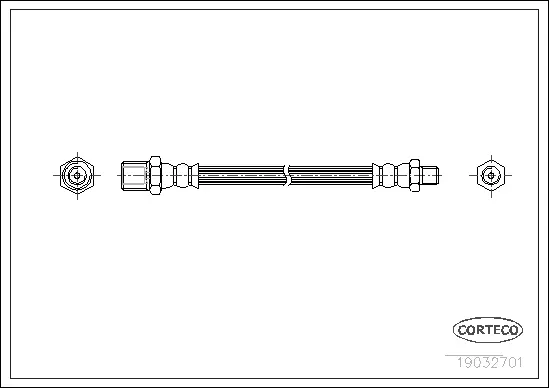 19032701 CORTECO Тормозной шланг (фото 1)