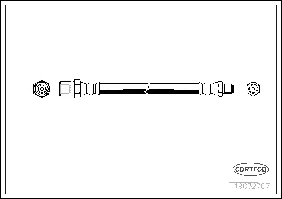 19032707 CORTECO Тормозной шланг (фото 1)