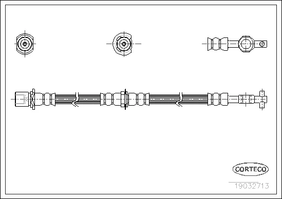 19032713 CORTECO Тормозной шланг (фото 1)
