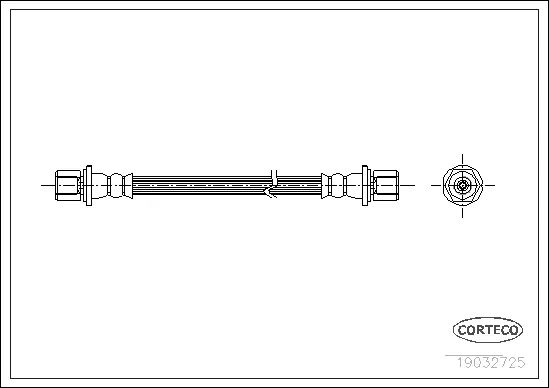19032725 CORTECO Тормозной шланг (фото 1)