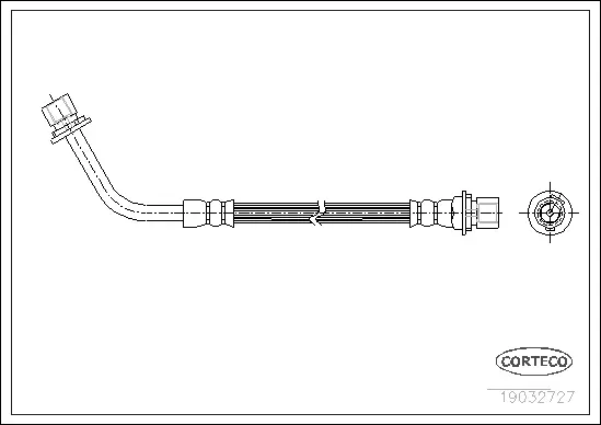 19032727 CORTECO Тормозной шланг (фото 1)