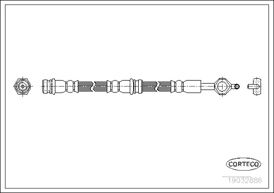 19032886 CORTECO Тормозной шланг (фото 1)