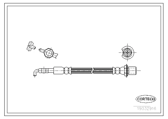 19032916 CORTECO Тормозной шланг (фото 1)