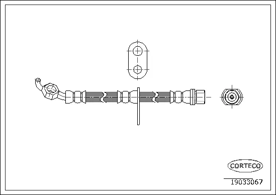 19033067 CORTECO Тормозной шланг (фото 1)
