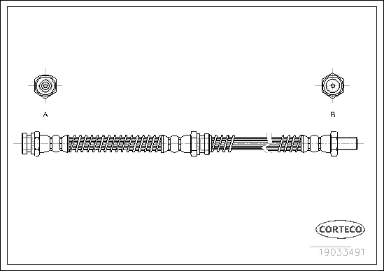 19033491 CORTECO Тормозной шланг (фото 1)